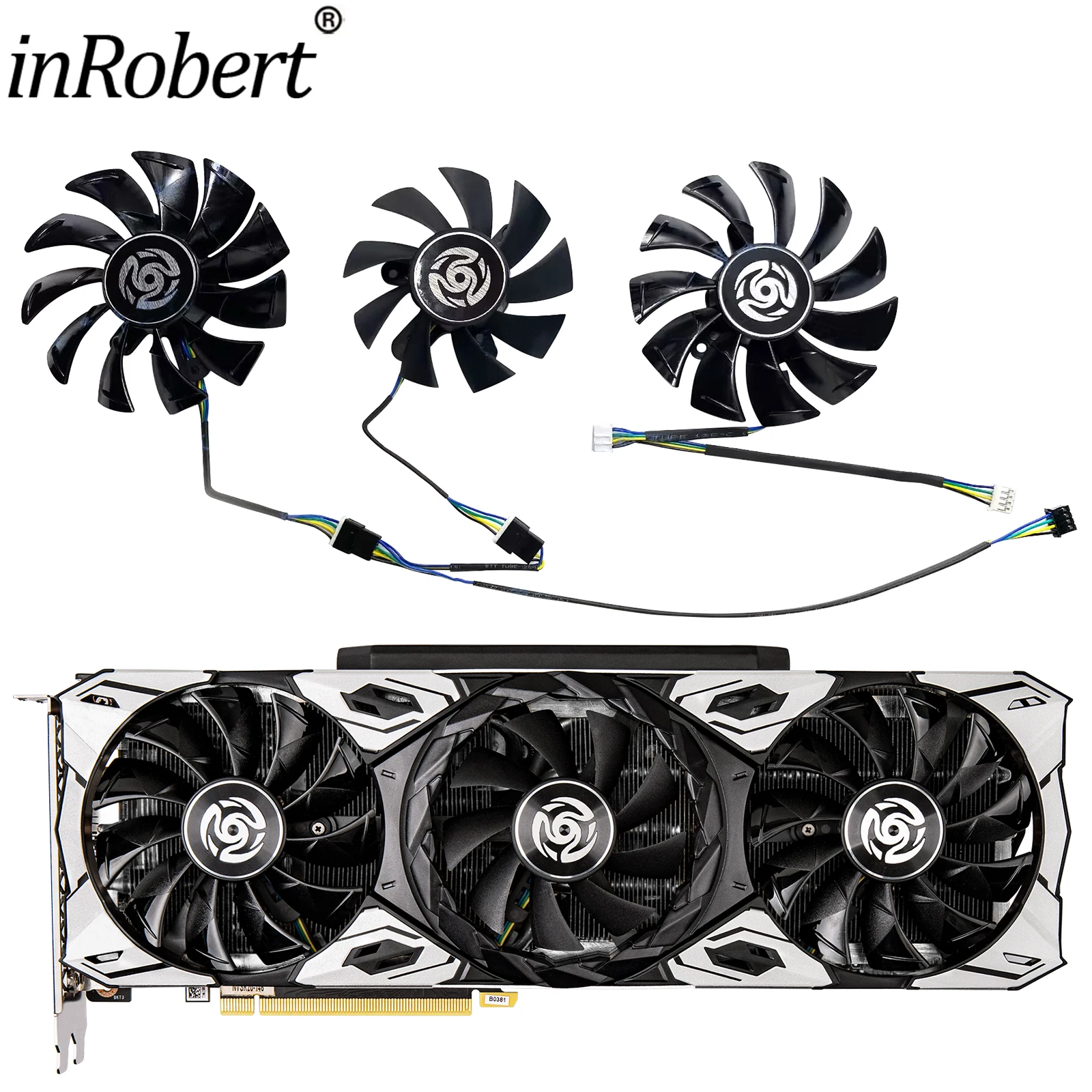 

Для ZOTAC RTX 3060 3070 3070Ti 3080 3080Ti 3090 GA92S2U GA82S2U 87 мм 75 мм сменный вентилятор для видеокарты