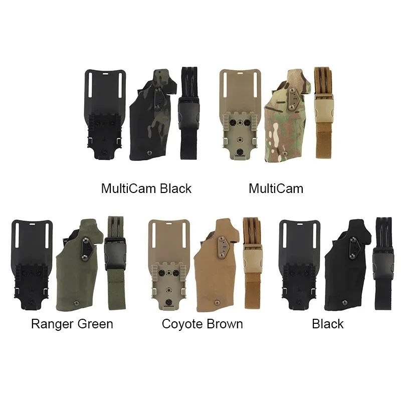 Imagem -06 - Tactical Glock Holster Gota Adaptador Liberação Rápida Conjunto Leg Belt Coldre Fit 17 19 com X300 X300u Caza Militar 6354do