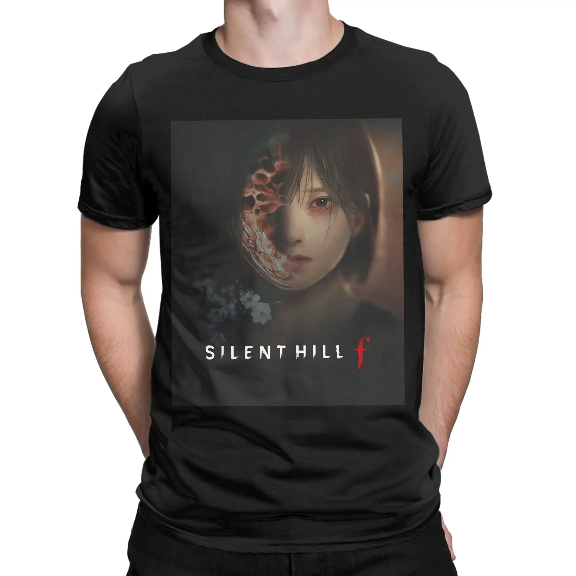 

Streetwear Horro Game Silent Hill F Hinako Tshirts Unisex Crewneck Short Sleeve Tops Cotton Summer Top Tee