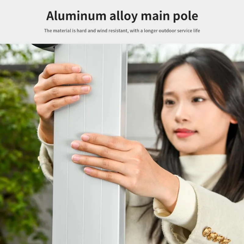 ร่มสนาม LED แบบพับได้ขนาดใหญ่ 3 เมตร สำหรับร้านอาหาร โรงแรม สนามเด็กเล่น ฟิตเนสกลางแจ้ง รับทำโลโก้ OEM