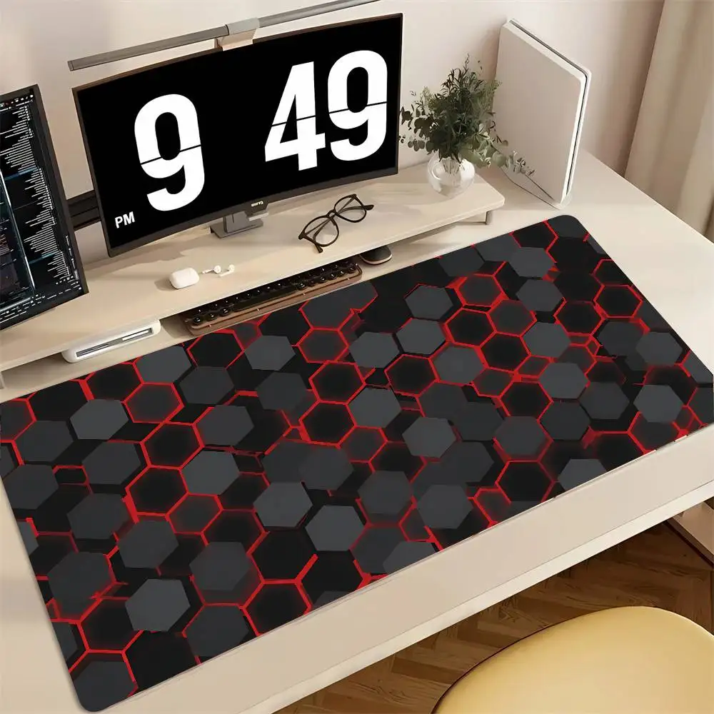 120x60cm Geometric Large Mouse Pad XXL Computer Mousepads Hexagon Mousepad Big Keyboard Mat Gamer Mouse Pads 90x40 Desk Mats