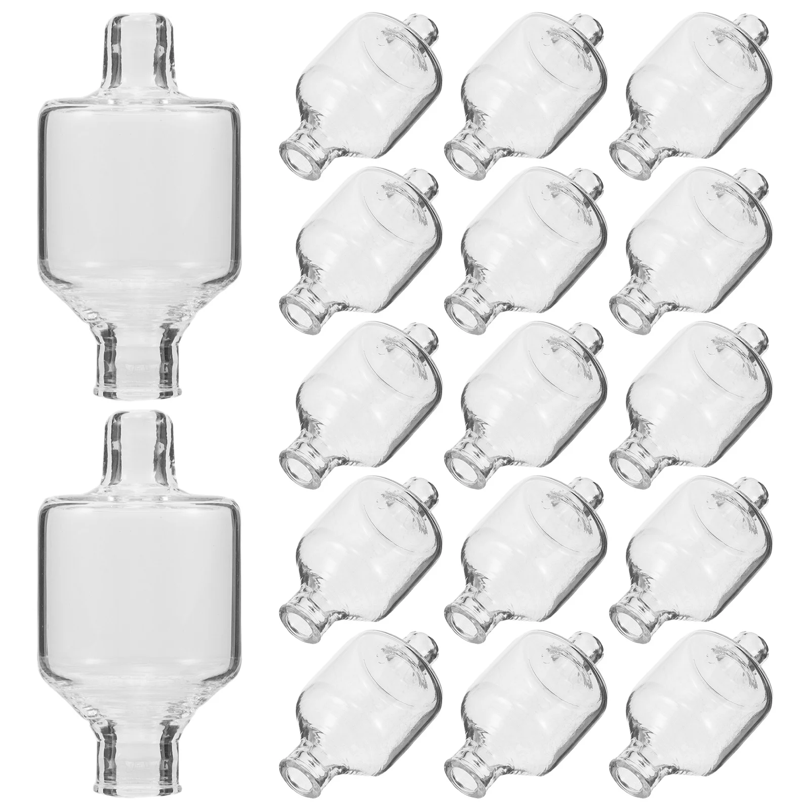 

24Pcs Glass Oil Lamp Holders Hanukkah Clear Tea Light Sticks Tabletop Refillable Oil Lamps Restaurant Table Decor