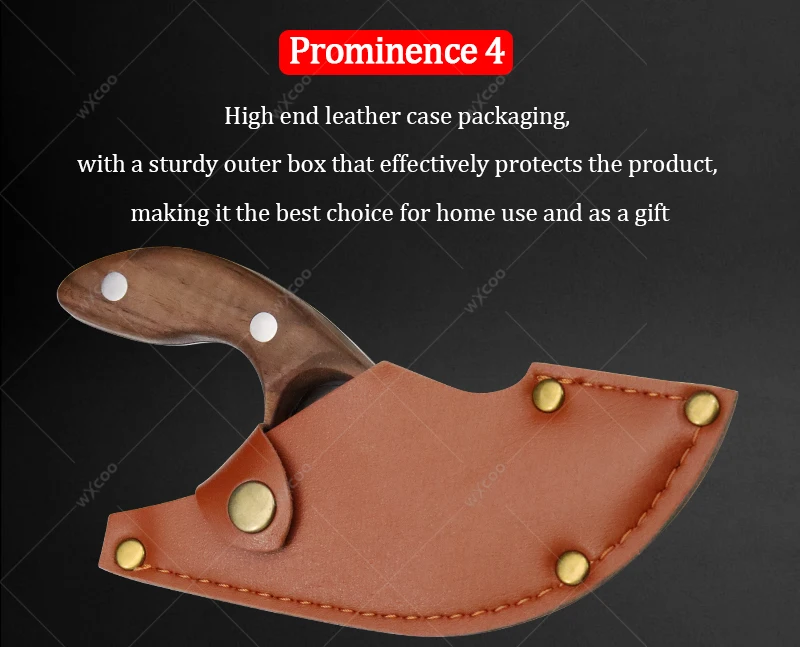 Forged Hammer Pattern Boning Knife Butcher Knife Meat Cleaver Household Stainless Steel Kitchen Knife Barbecue Knives with Cover