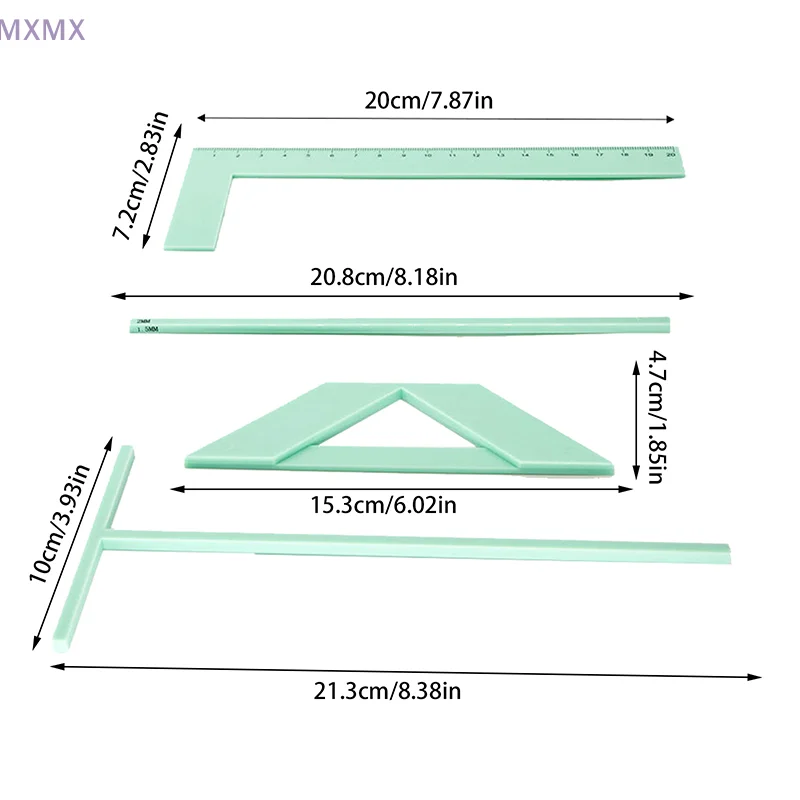 4Pcs/set Plastic Positioner Ruler For Handbook Bookbinding Easy Scrapbooking Tool Diary Album Binding Device