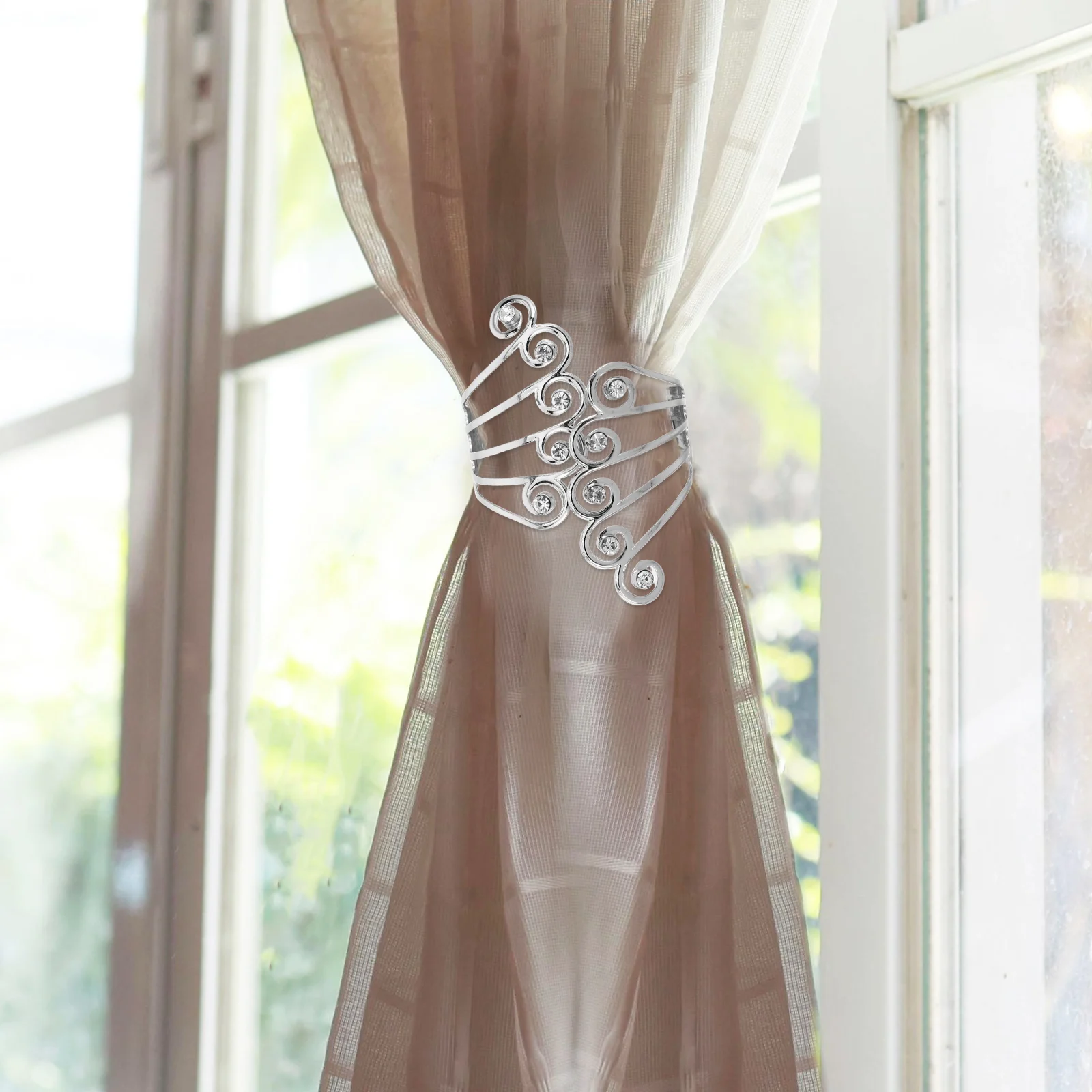 

2 Pcs Curtain Tie Tiebacks Decorative Curtains Buckle Clips Tie-backs Small Holdbacks Draperies