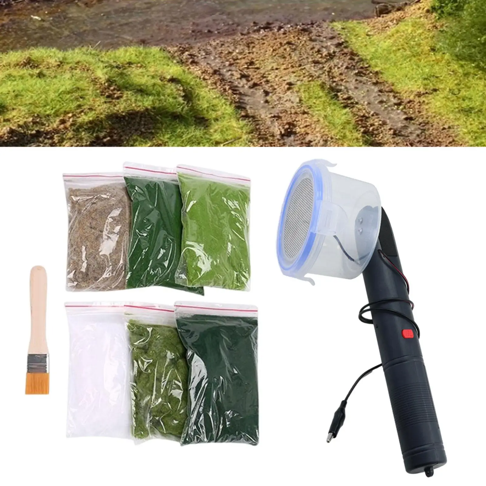 Elektrostatische Flockmachine Voor Landschapsarchitectuur Statisch Gras Applicator