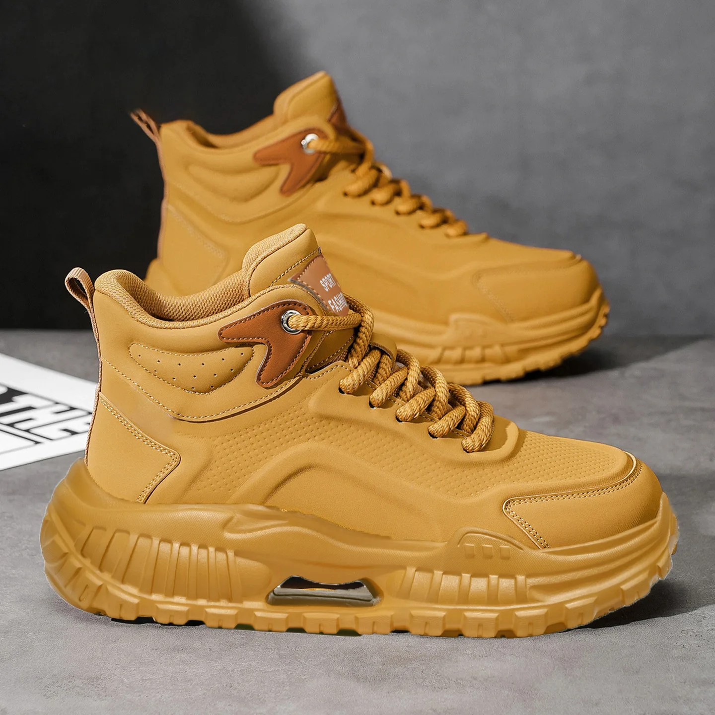 2026 High Top Casual Sneakers Men Fur Shoes Fashion Thick Soled Trainers Ladies Casual Sports Platform Padded Shoes Footwear
