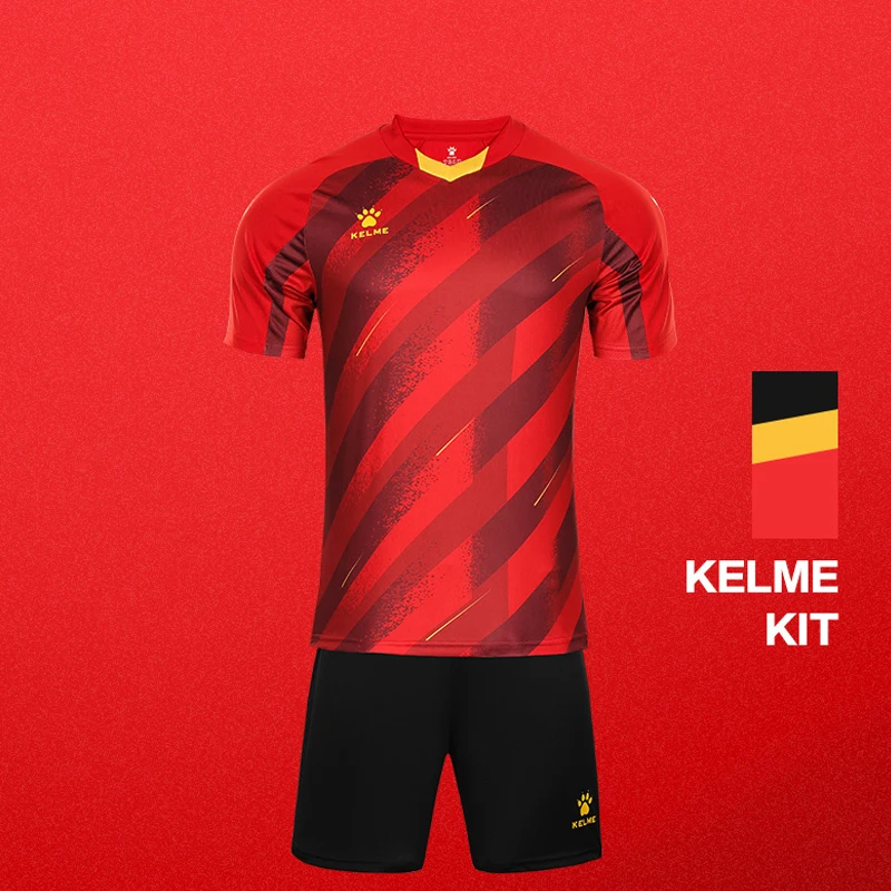 KELME Sportswear Men Summer Football Jerseys Comfortable Professional Football Shirts Training Wear Customized Team Uniforms