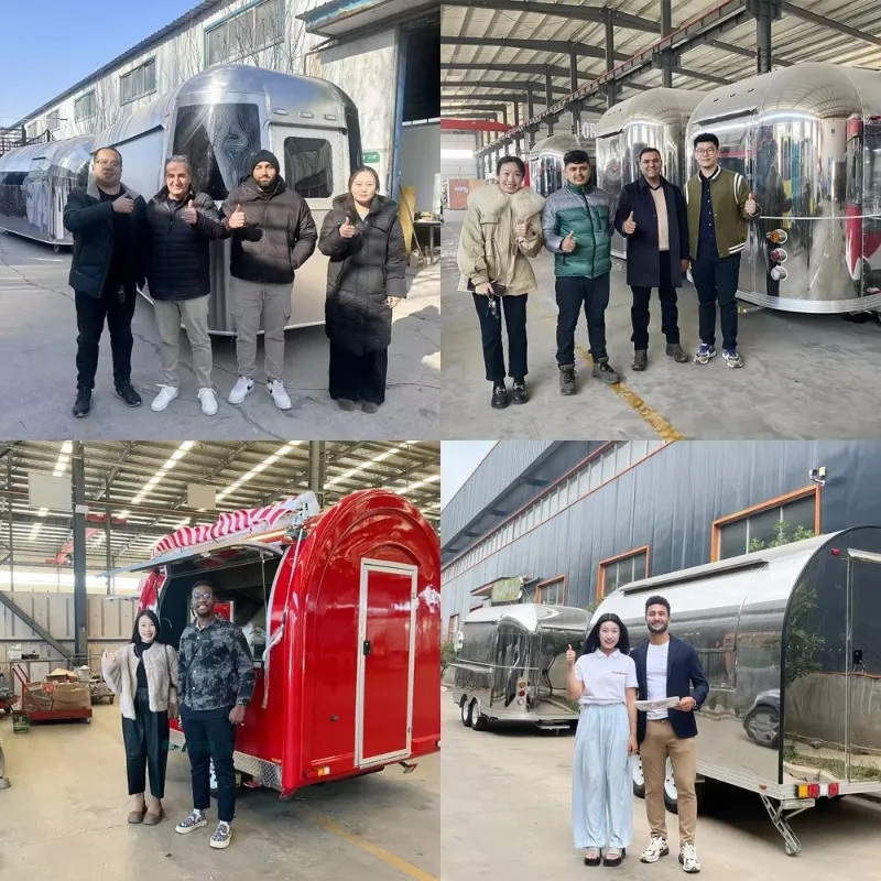 20FT Portable Commercial Food Van with Cooking Equipment for Grill Burger Fried Chicken for Market Vending for Australia Market