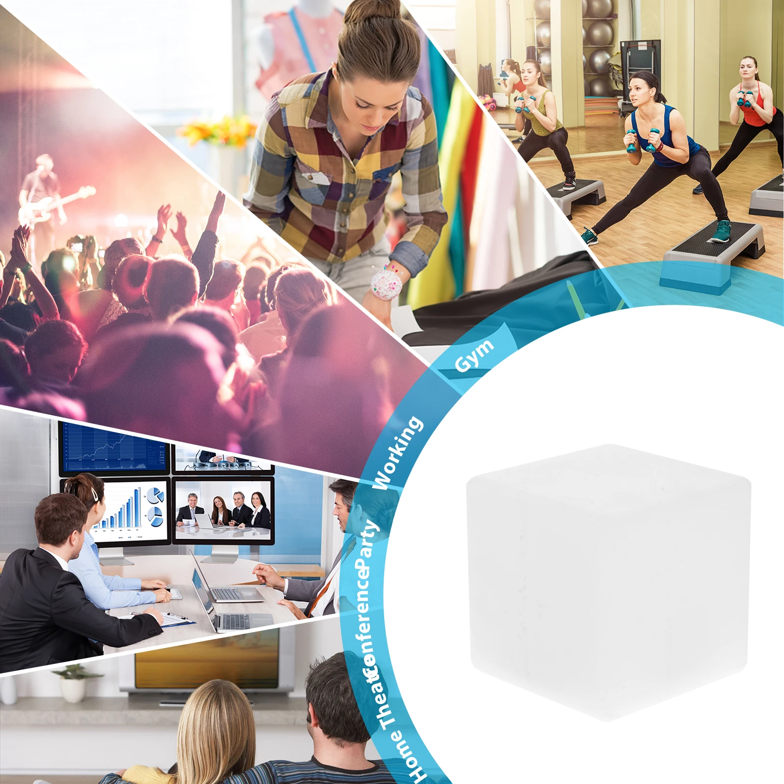 

Led Cube Night Light Multi-Color Operated Changes On Off Switch Cordless Durable Light Energy Saving