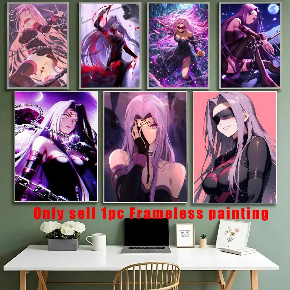 Game F-Fate Medusa Poster HD Sticky Waterproof Art , Aesthetic Wall Decoration For Living Room Bedroom Bar Home