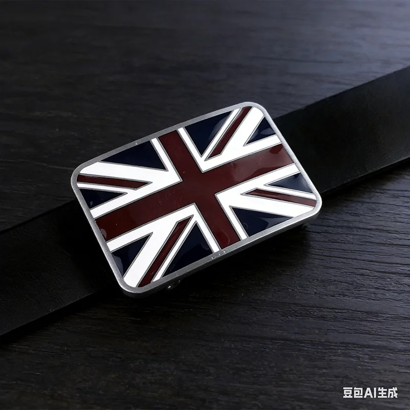長方形ユニオンジャック旗英国旗ベルトバックル-gurtelschnalle-ブークルデセインテール-bk-t153-送料無料