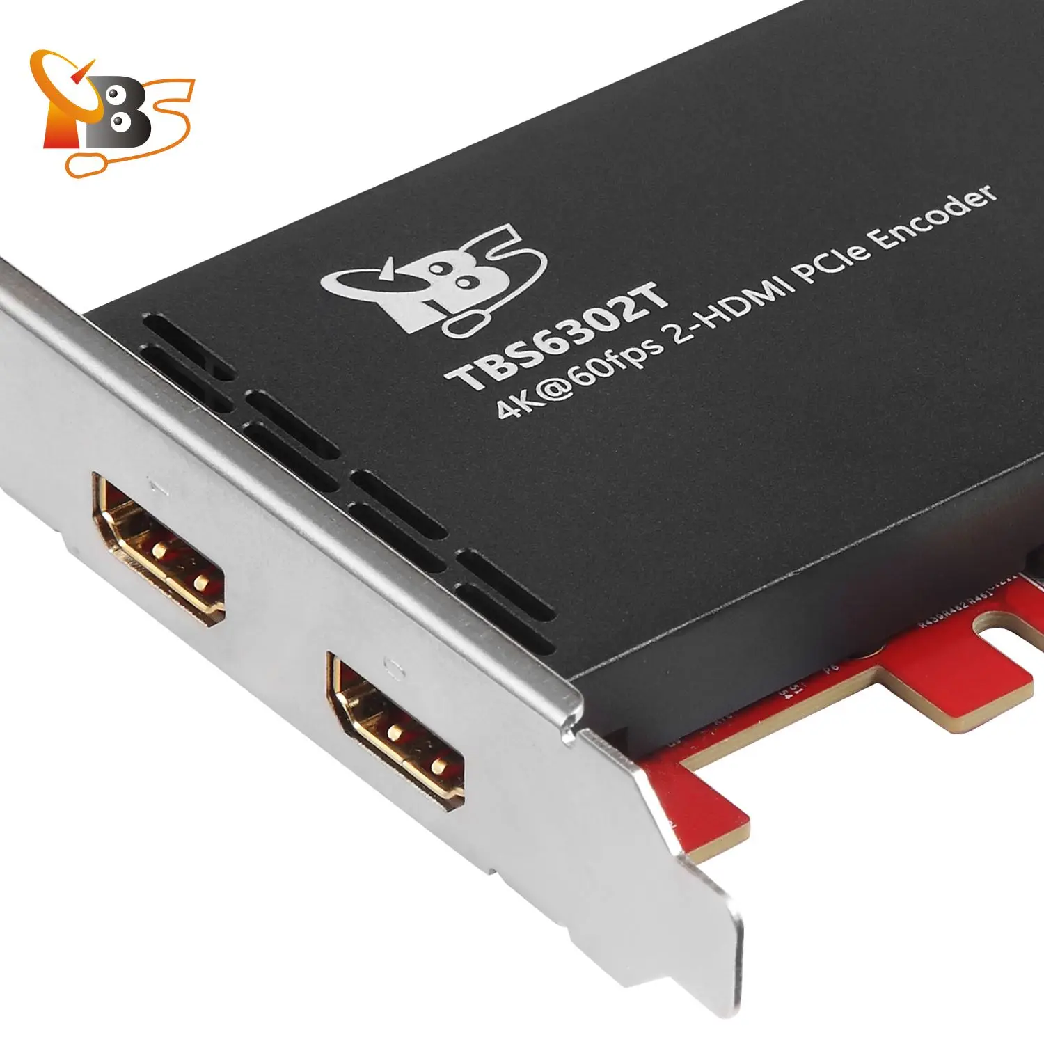 Tarjeta codificadora HDMI TBS6302T 4K@60fps | Tarjeta de captura PCIe de entrada HDMI dual para transmisión/transmisión en vivo |   Codificación H.264/H.265