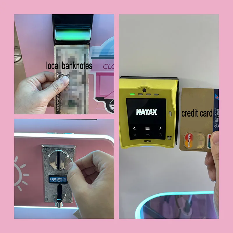 Factory High Quality Commercial Latest Colorful Clouds Roll Pink Floss Flower Automatic Cotton Candy Vending Machine