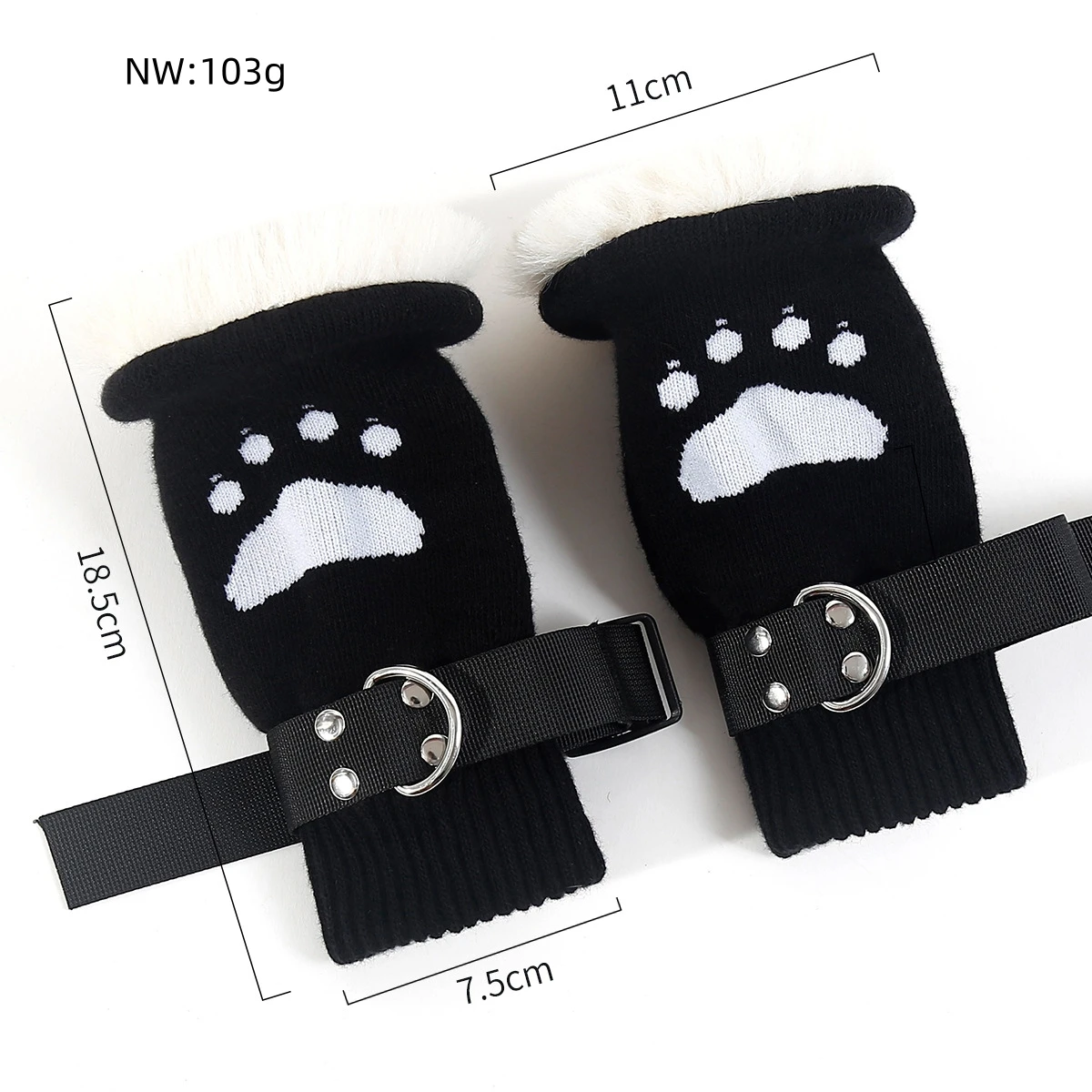 Toy Plush Horseshoe-shaped Upright Dog Paw Binding Handcuffs Suitable For Games Dog Parties Stage Props Daily Fashion Wear