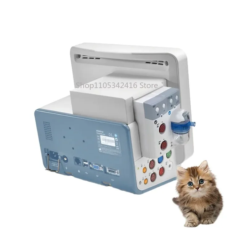 ZY-VM12 Veterinary Multifunction Patient Monitor, Hot-Selling Emergency Vital Signs Monitor for Animal Clinic Use