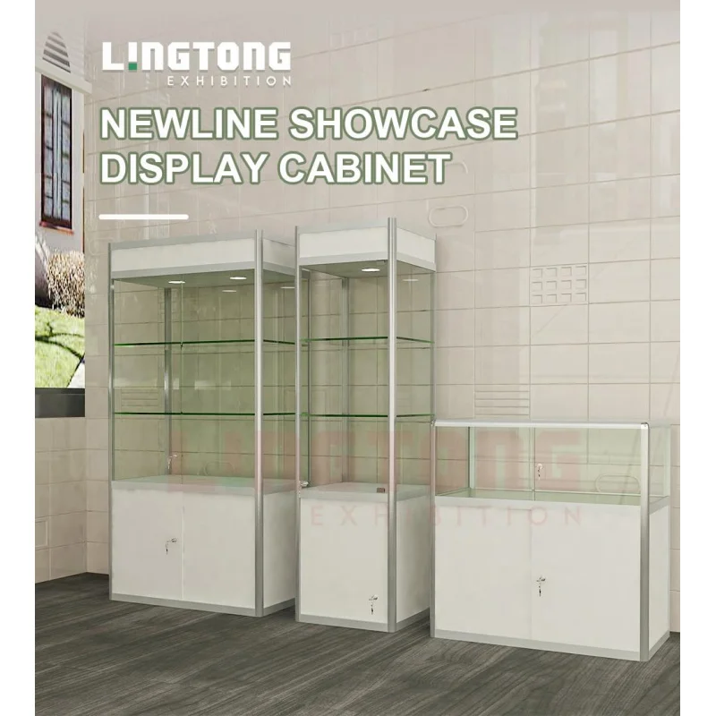 custom.LT-ZGC03 Factory Sells Glass Door Jewelry Display Cases Durable Store Custom Display Cases Upright Extrusion Showcase Loc