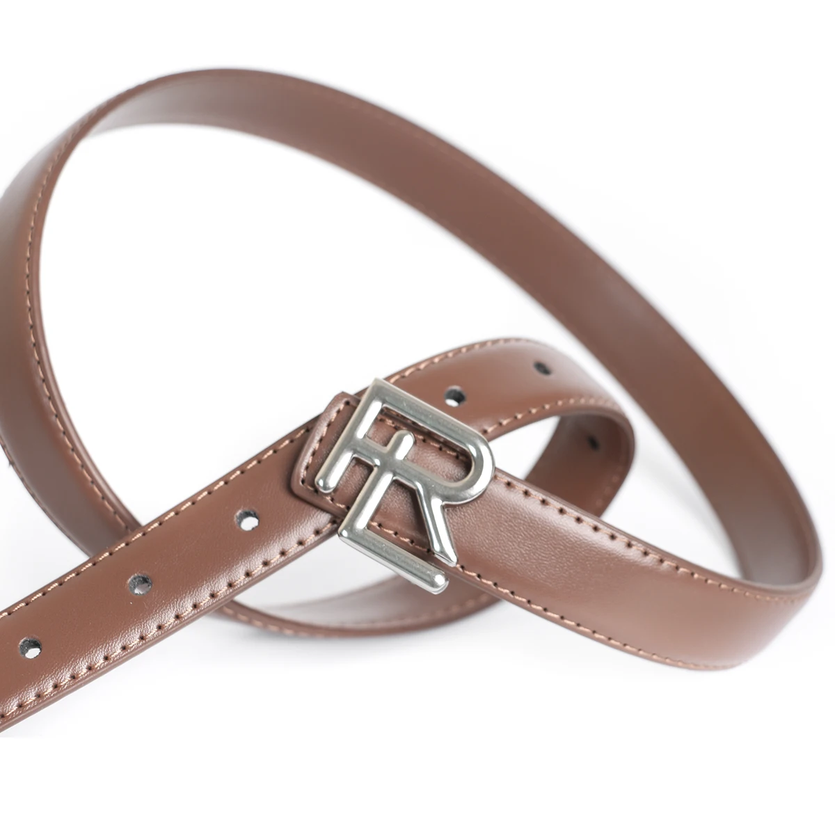Schmale Weibliche Rindsleder Luxus Designer Marke Brief Schnalle Gürtel Frauen Echtes Echtes Leder Kleid Strap für Jeans Bund 23mm – Detail 7