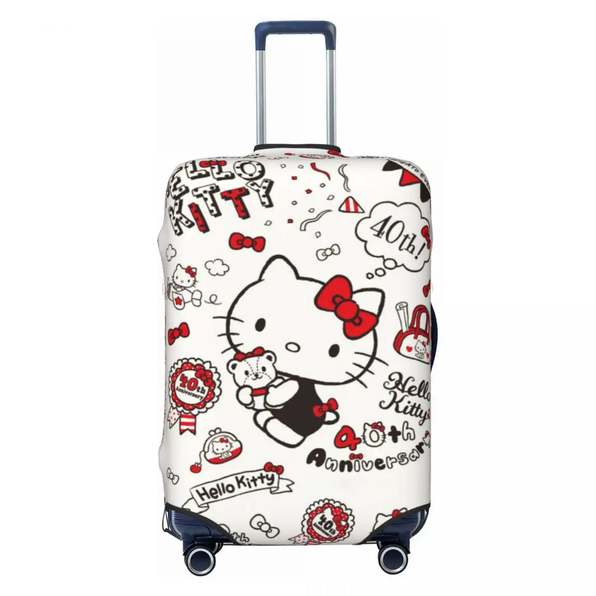 

Custom Fashionable Hello Kitty Luggage Cover Funny Cute KT Cat Suitcase Protector Covers Suit For 18-32 inch