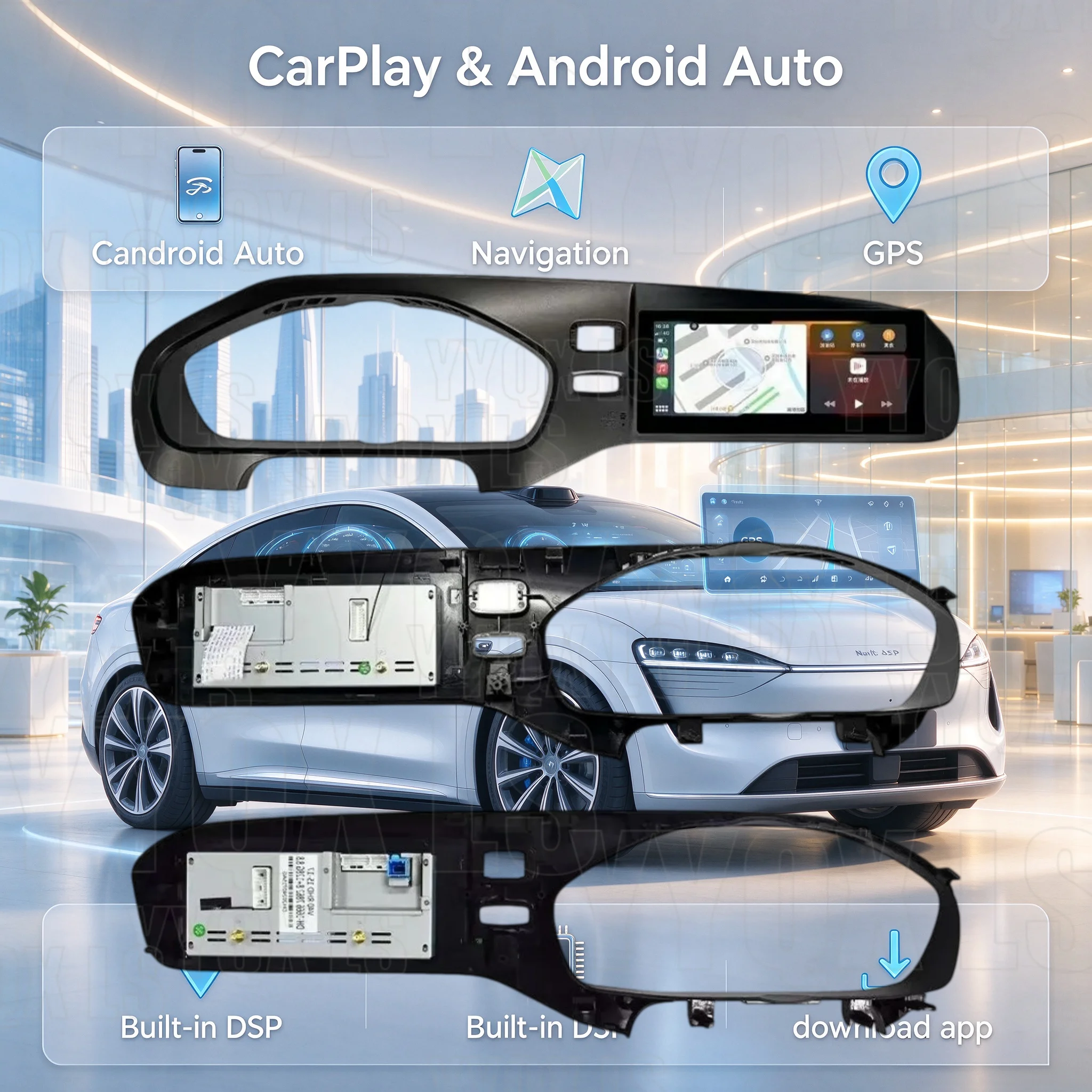 For Volvo V40 2011-2018 Android 15 Car Stereo Auto Multimedia Video Player  Touch Screen GPS Navigati Wireless CarPlay Head Unit