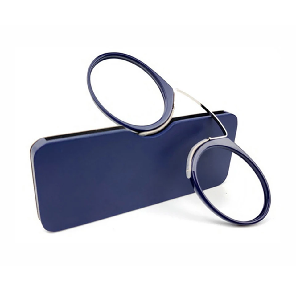 NONOR TR Clip Nose Bridge Mini-Lesebrille 1,0 bis 3,5 Tragbare Presbyopie-Brille mit Etui