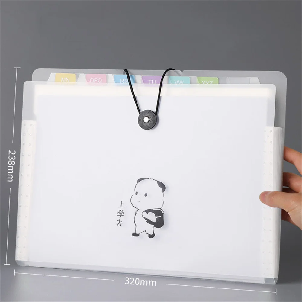 A4 Document Bag Multi-Layer Transparent File Folder Office School Paper Organizer Storage Bags