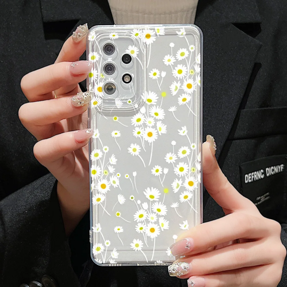 Chrysanthemum Phone Case For Samsung Galaxy S24 Ultra S23 Plus S22 S21 S20 FE S10 A55 5G A54 A35 A34 A33 A15 A14 Silicon Covers