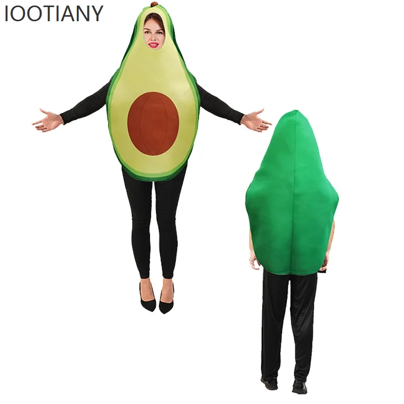 

IOOTIANY 2025 Halloween Carnival Party Cosplay Costumes Adult Unisex Stage Performance Costumes Props Avocado Funny Costumes Set