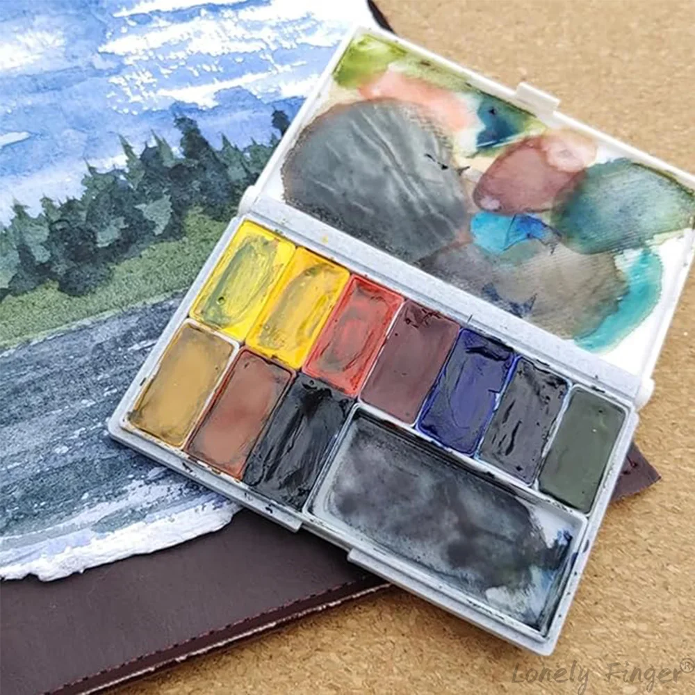 10 stks 7.2 ML Lege Aquarel Pannen voor Kuretake Aquarel Verf Vullingen, gigantische Verf Pannen voor Aquarel Gouache Paletten