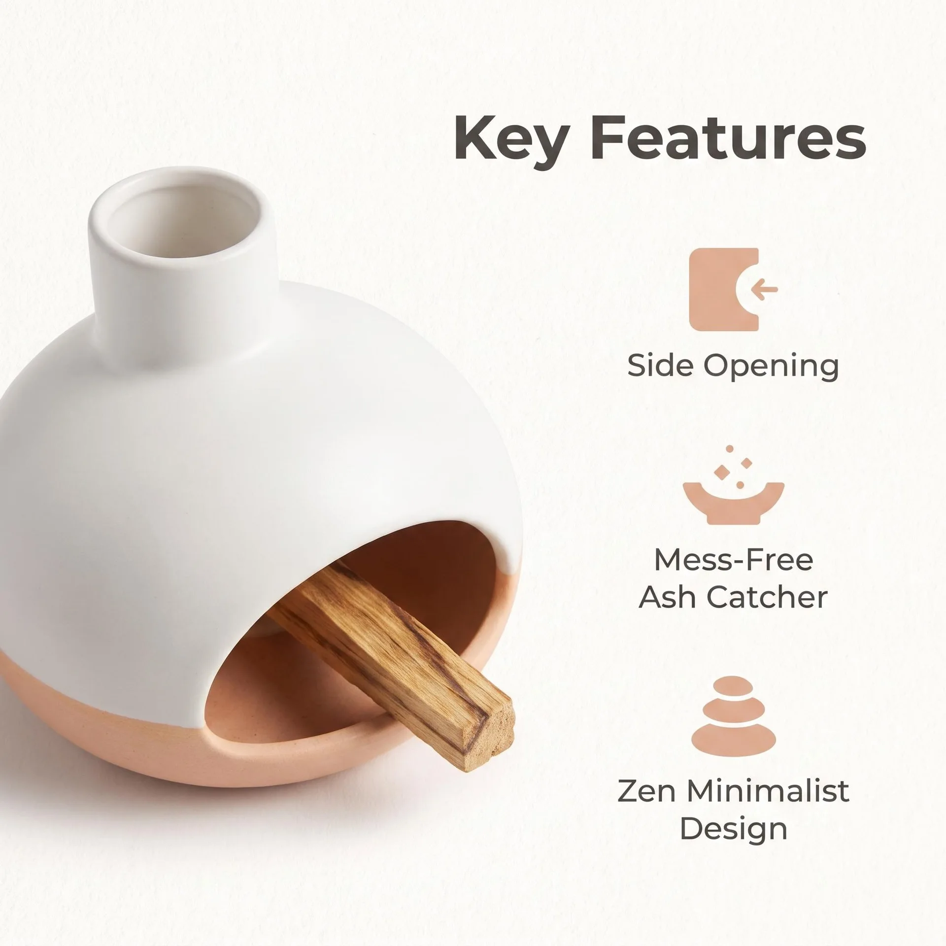 Fashion Ceramic Incense Burner Home and Office Desktop Ornament Rustic Pottery Multi-Color Patchwork Minimalist Design Home Gift