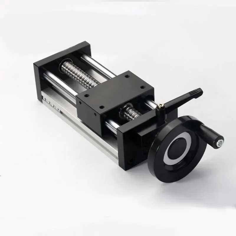 Linear Guide Manual Sliding Table 100-500MM Stroke Ballscrew SFU1204 Handwheel Double Optical Axis CNC Table Saw 3D Printer XY