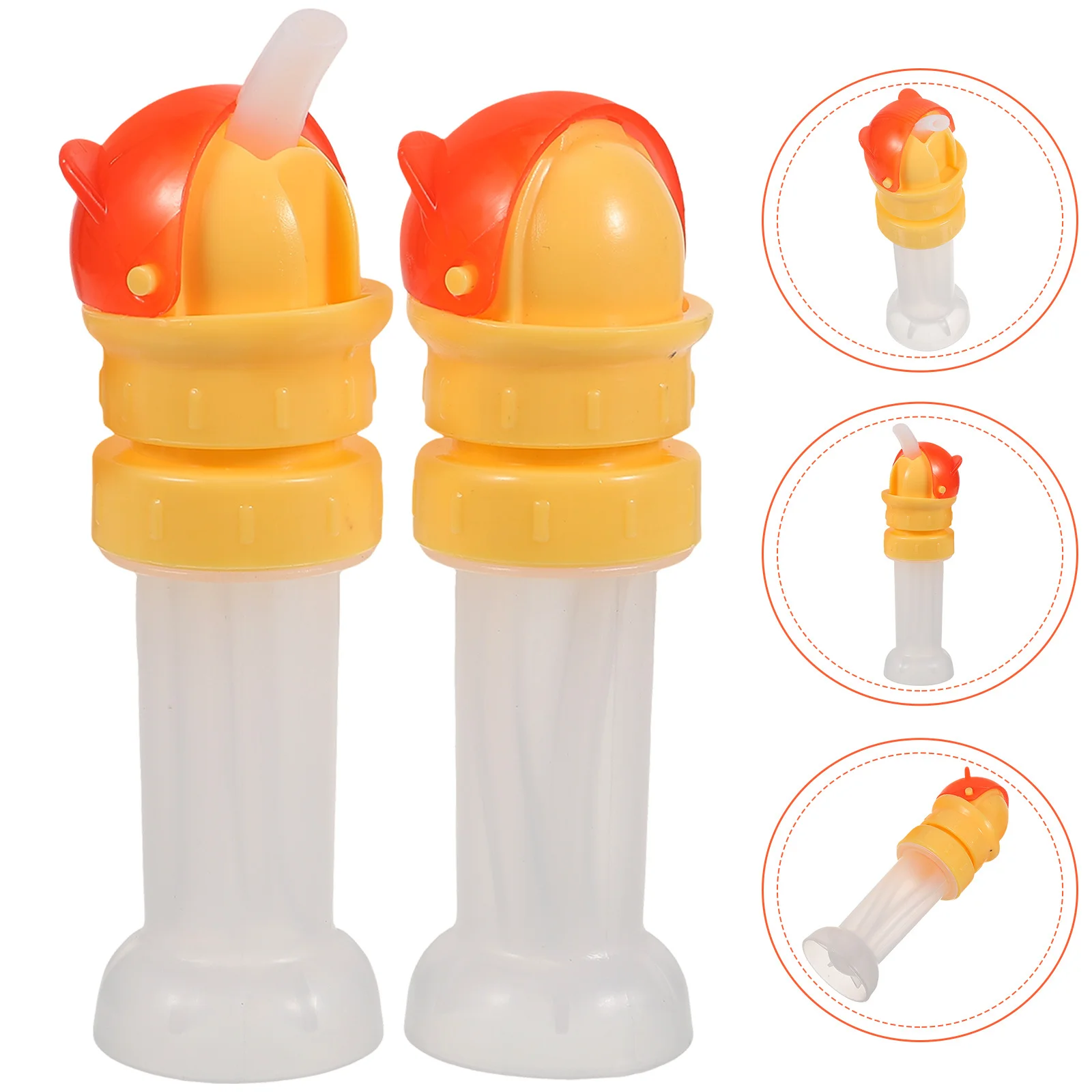 

2Pcs Decorative and Useful Straw Lid for Water Bottles Lightweight PP Material Water Bottle Caps for Kids