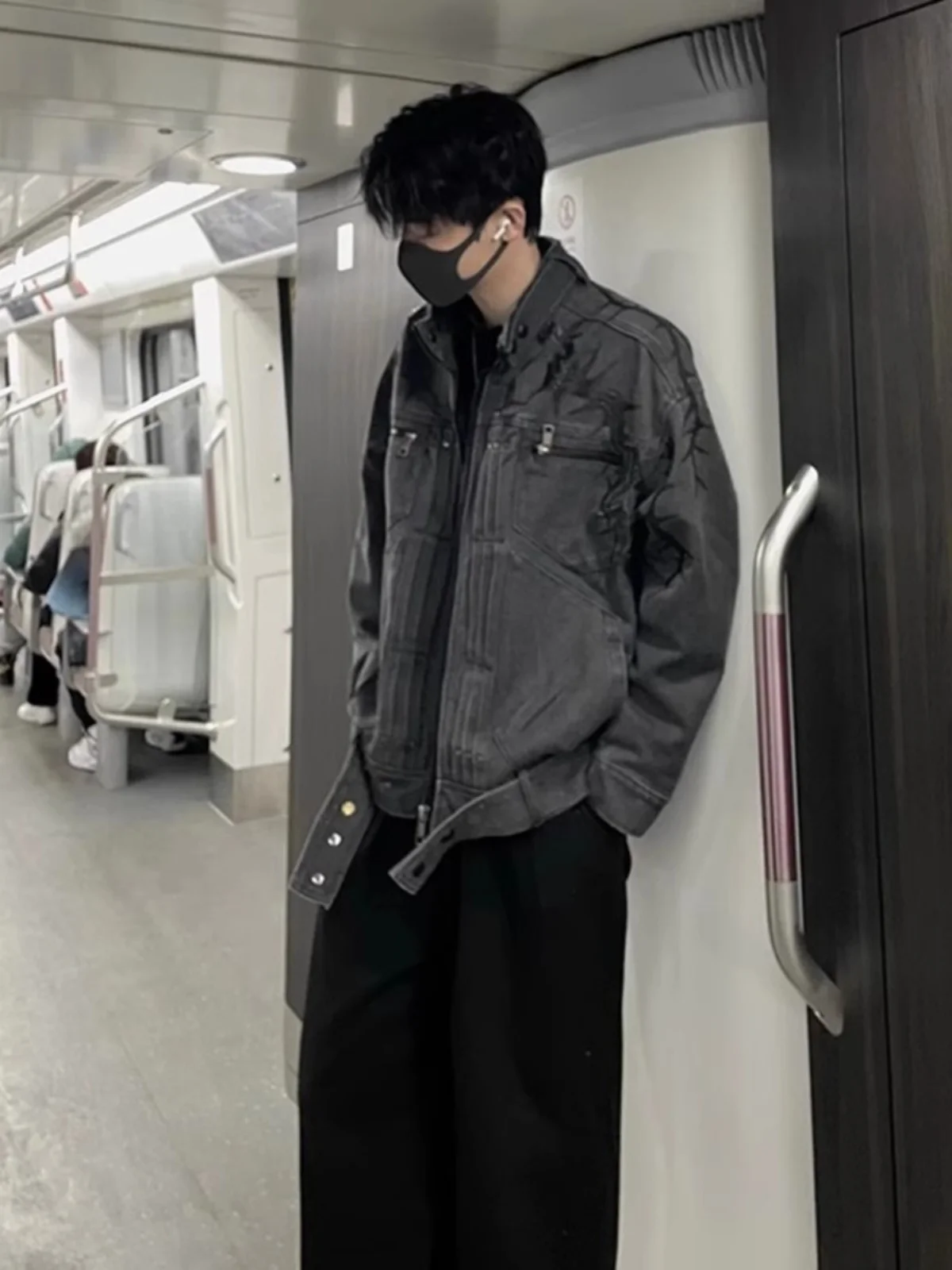 

Мужская джинсовая куртка Bla Thorn: осенне-зимняя модель Cleanfit в американском уличном стиле, крутая рабочая куртка Haome