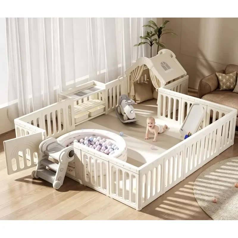 Portable Plastic Toddler Play Fence Large Indoor Baby Safety Activity Area for Children