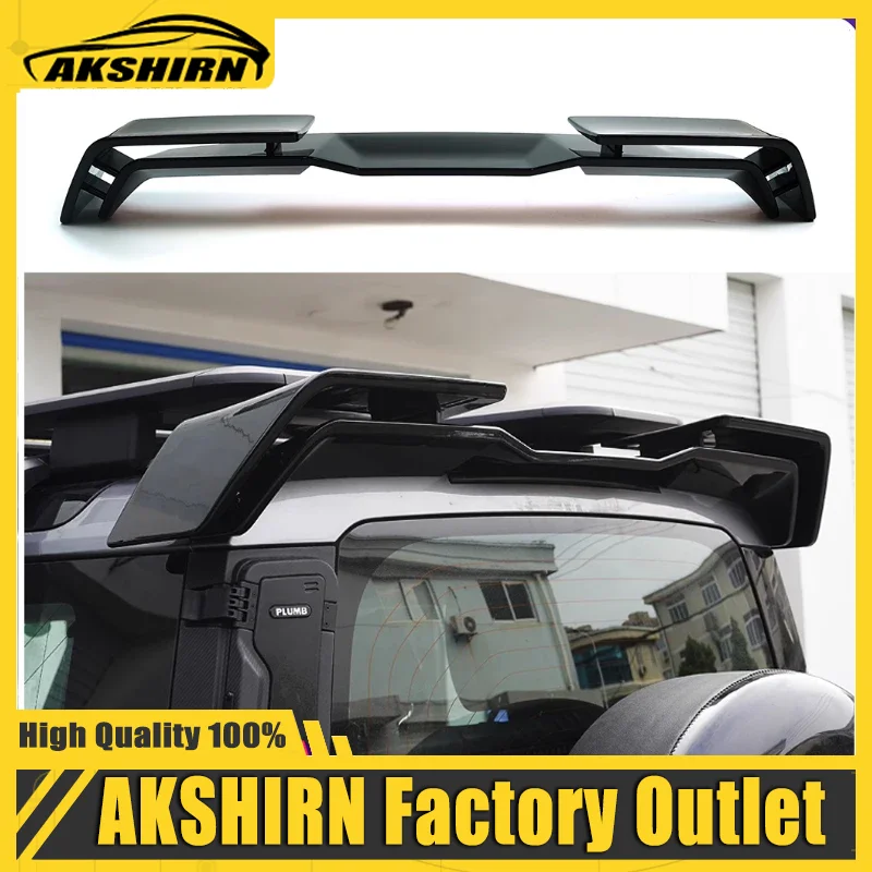 For Land Rover Defender 2020 2021 2022 2023 High Quality ABS Black Rear Trunk Lip Roof Spoiler Splitter Top Wing