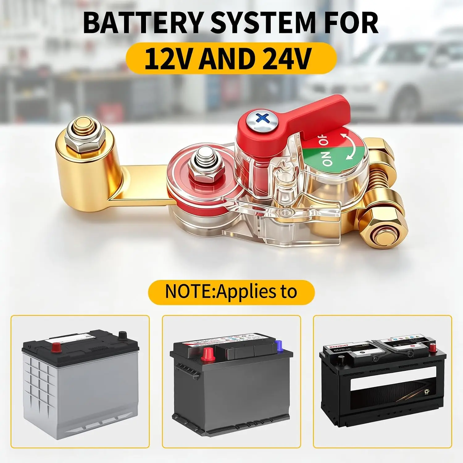 Battery Cut Off Switch Motor 12V/24V ﻿Manual Rotary Disconnect Switch Automatic Circuit Breaker Anti-Power Off Leakage Protector