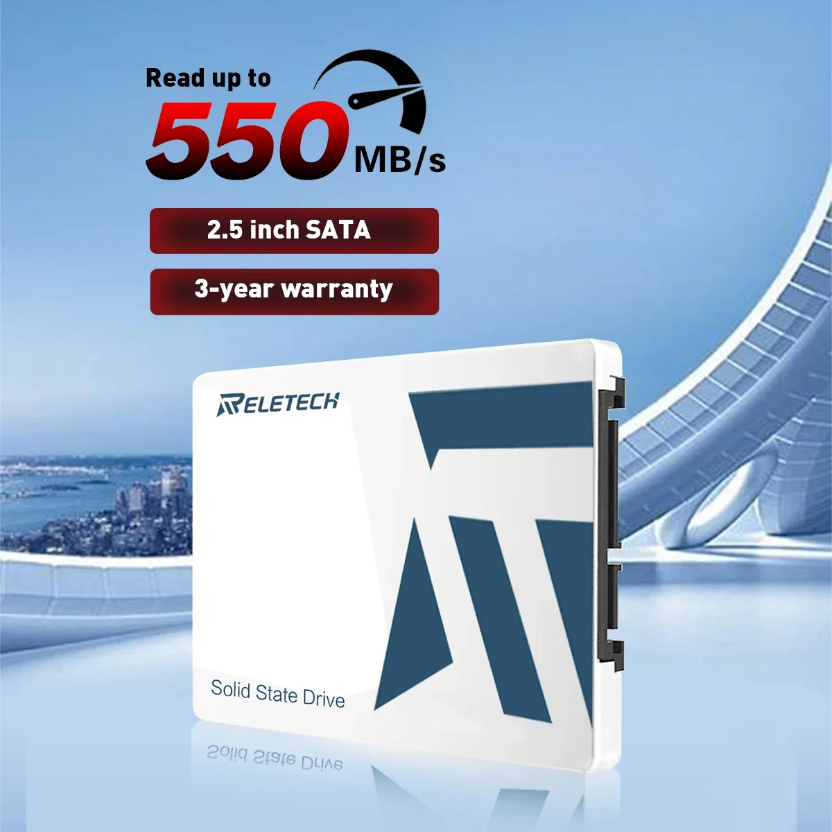 

Reletech P400 SATA SSD 128GB 256GB 512GB 1T SATA3 2.5Inch Internal Solid State Hard Drive Hard Disk Laptop Desktop