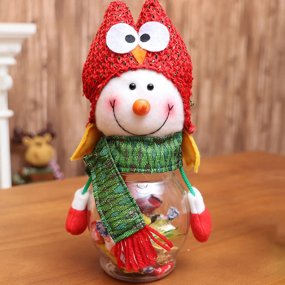 

2Pcs Christmas Candy Box Santa Clause Snowman Reusable Candy Storage Container Perfect for Party Supplies Festival Decoration