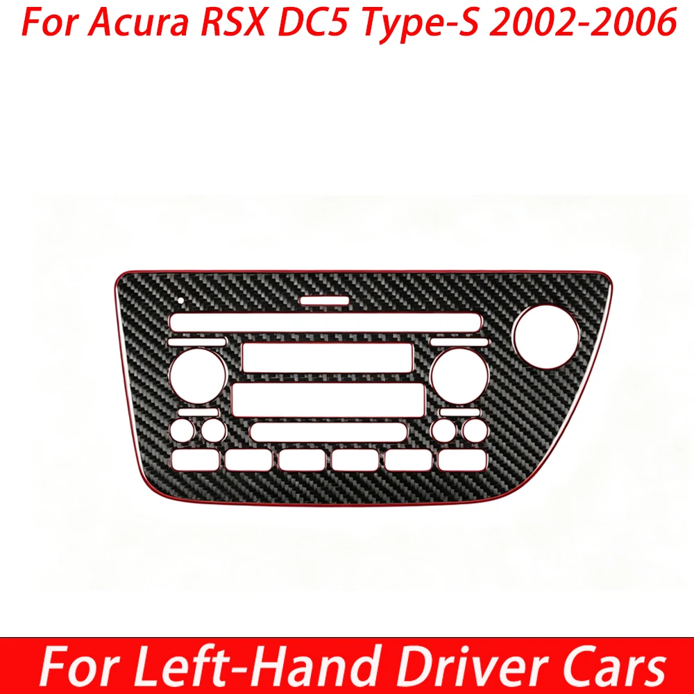 For Acura RSX DC5 Type‑S 2002‑2006 Carbon Fiber Central Control Panel Car Interior Accessories Modification Trim Stickers