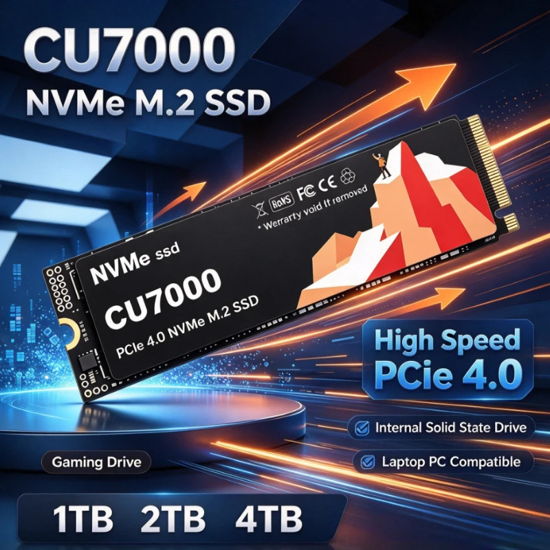 CU7000 SSD M.2 NVMe Internal Solid State Drive High Speed 7300MB/s PCIe 4.0 Gaming Drive Works for Laptop PC Hard Disk