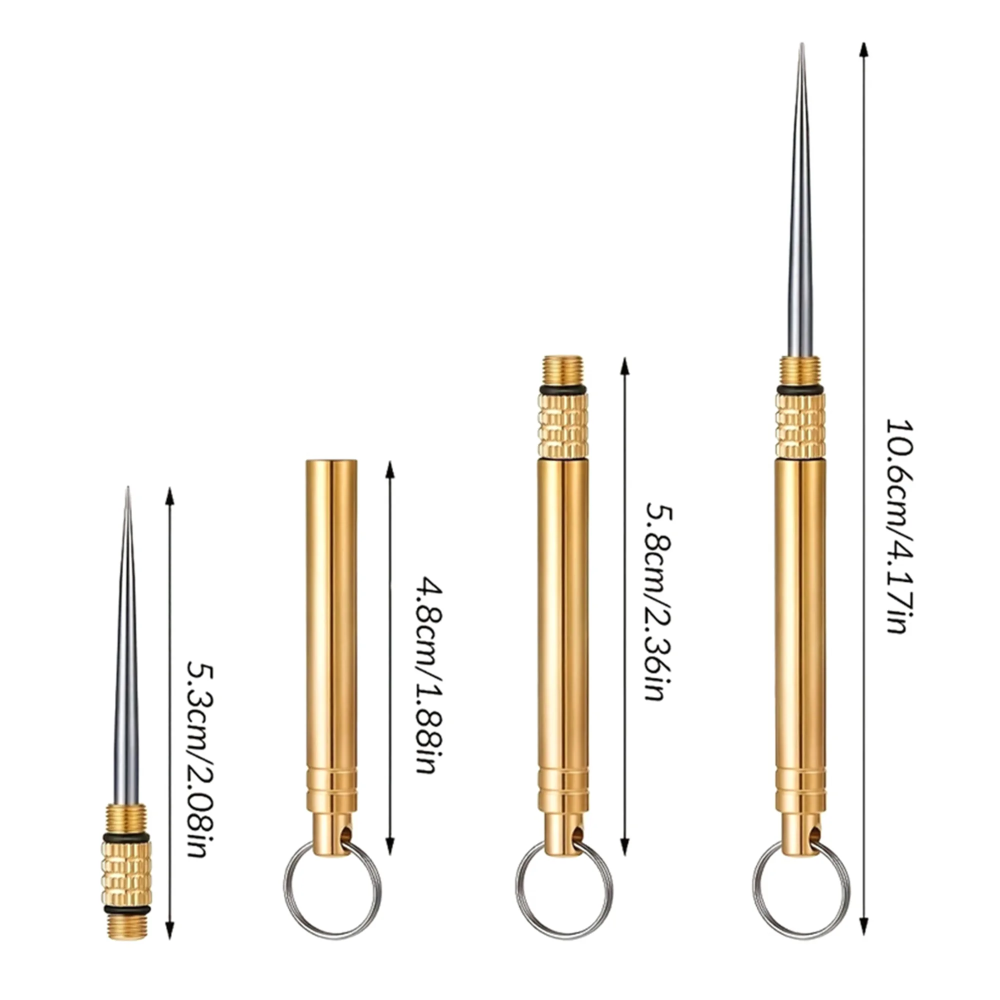 1PC Portable Titanium Toothpicks Holder, Reusable Toothpick,Pocket Toothpicks with Keychain, Multi-Purpose Tooth Picks