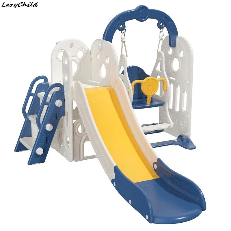 Multifuncional Indoor Playground para Crianças, Baby Slide Swing, Família Sliding Board, Casa 2 a 10 Anos de Idade, 3 em 1