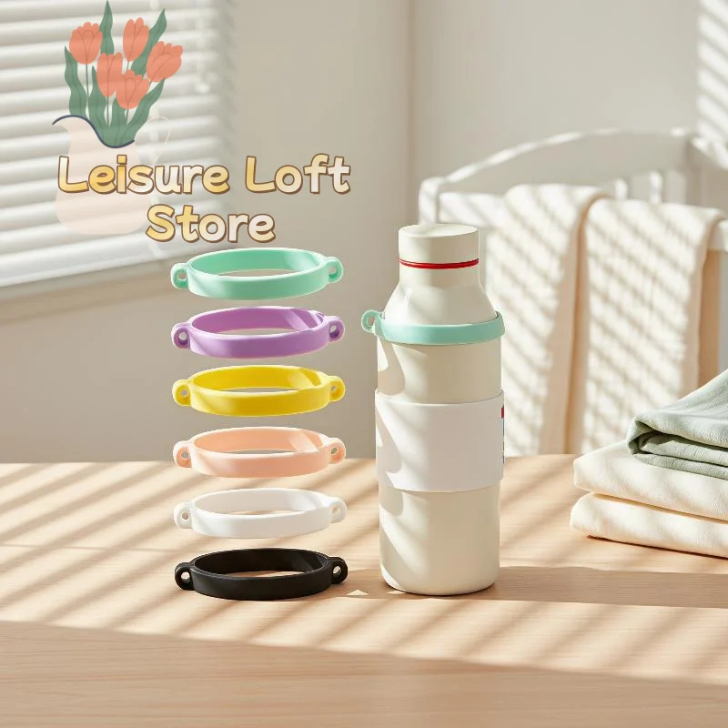 Adjustable Silicone Stanley Water Bottle Sling Anti-Drop Kettle Handle Strap 1Pcs Portable Accessory for Travel Hiking Sports