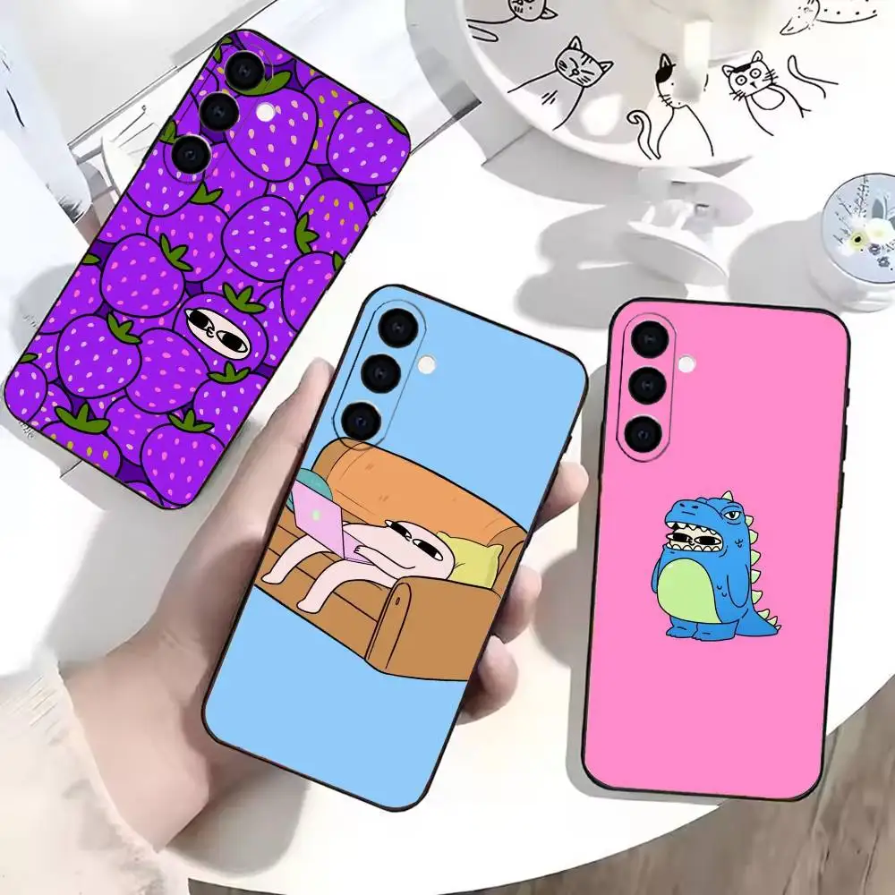 

Ketnipz Cartoon Leather Phone Case For Samsung Galaxy A73,A72,A71,A70,A53,A52,A51,Others Soft Black Cover