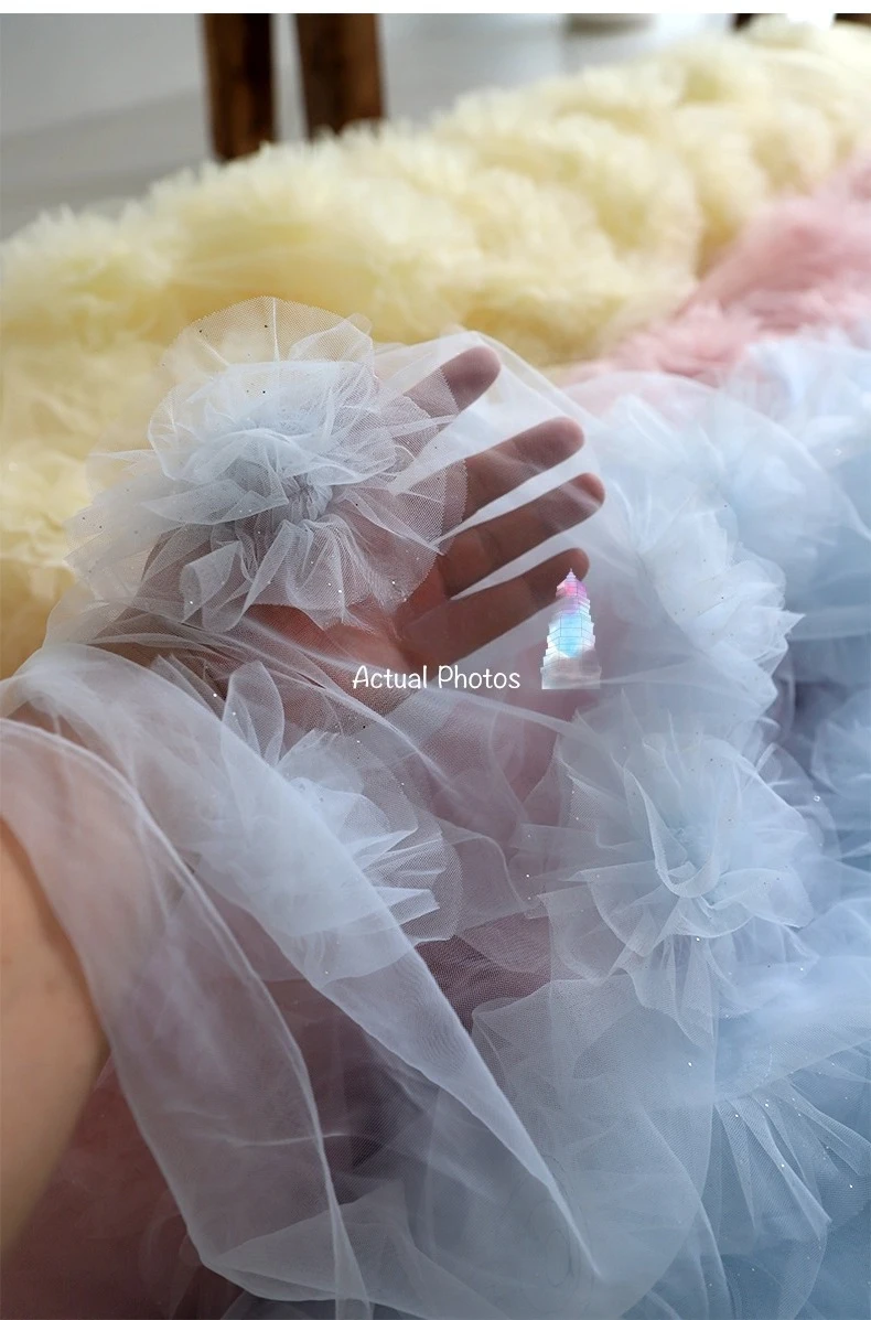 달콤한 3D 꽃 레이스 원단 구름사 사진 촬영용 원단 웨딩 배경 장식 사진 소품