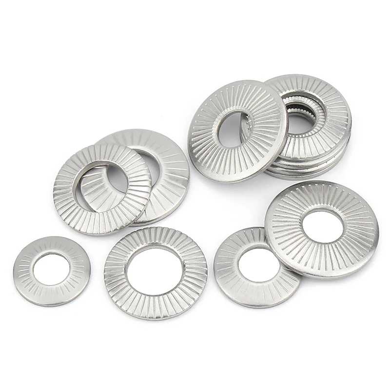 2/5/10/20/50 قطعة M3 M4 M5 M6 M8 M10 M12 M16 M20 304 غسالات قفل غير قابلة للصدأ-غسالات مائلة متعددة الأغراض لتطبيقات مختلفة #5