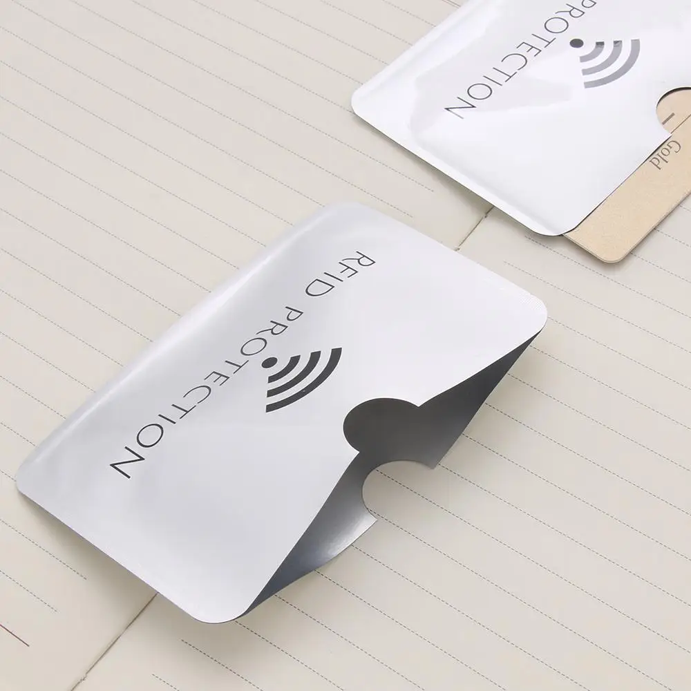 10/20pcs Silver Aluminium Blocking Reader Credit Cards Covers Card Case Anti-theft ID Card Holder Anti Rfid