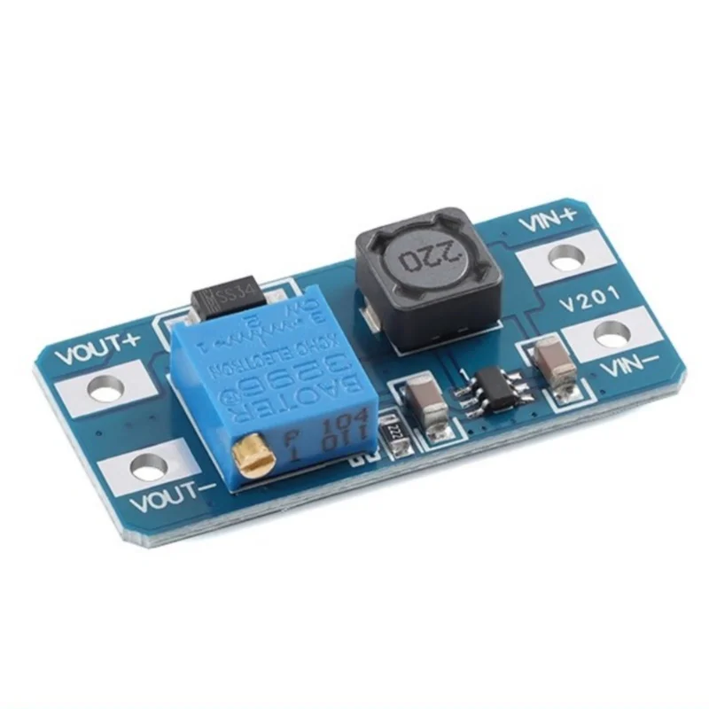 5pcs MT3608 DC-DC Boost Module 2A Step-Up Board Input 2-24V Output 5/9/12/28V Adjustable