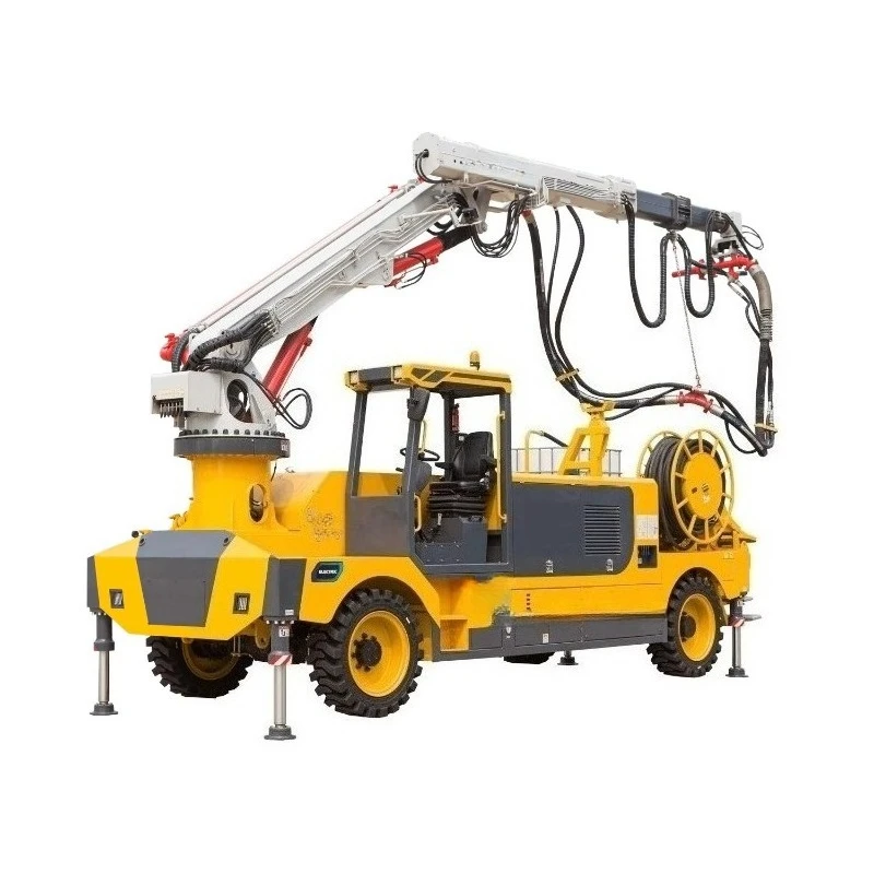 Mining Trailer Mounted Concrete Spraying Robot Efficient Trailer Wet Mix Shotcrete Machine For Rock Stabilization Protection
