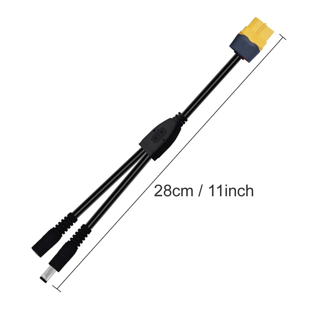 Solar Connection Line XT60 Male/Female Connector To Two DC5521 Power Cable Adaptor For Car Battery Charging Adapter Cord - view 6
